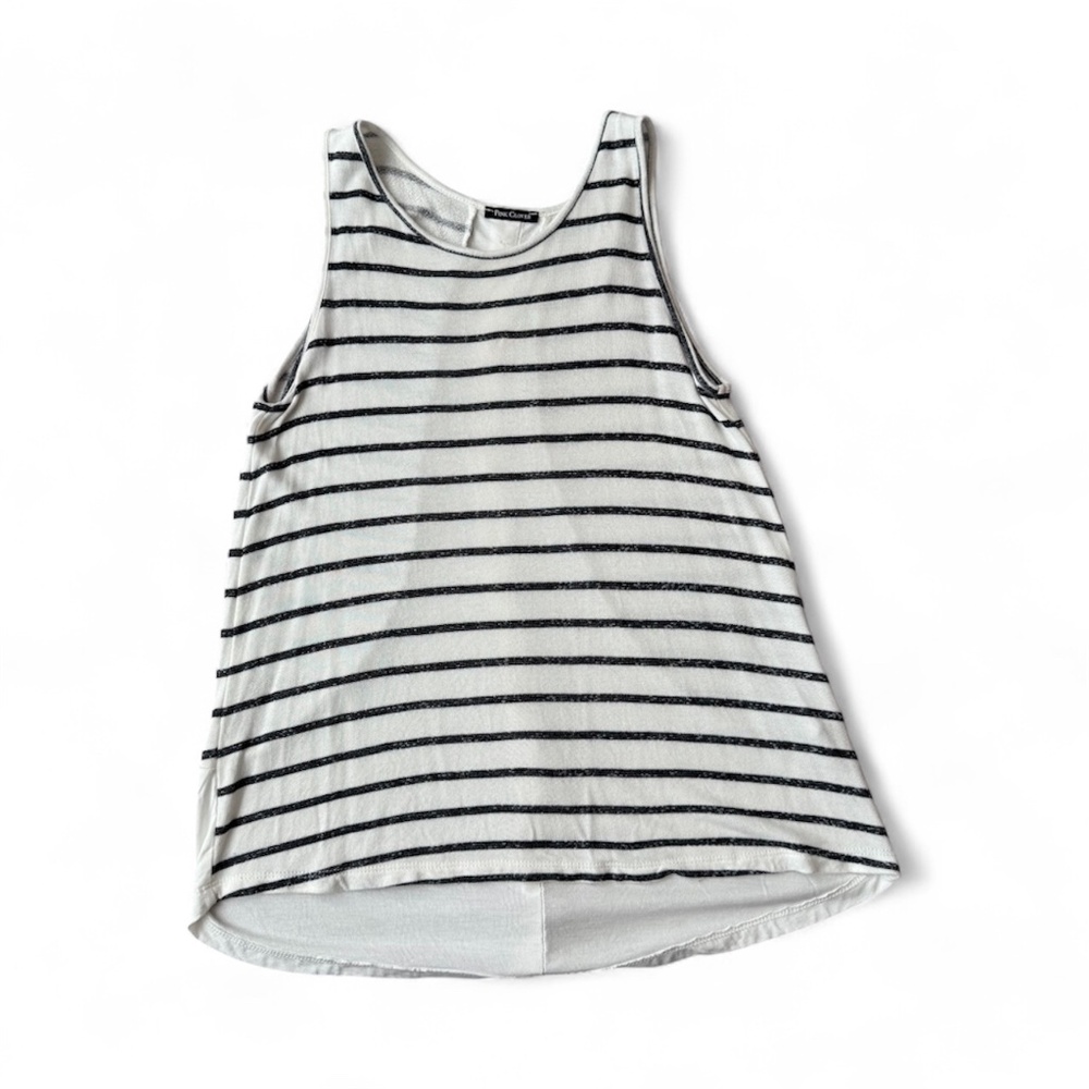 Pink Clover Striped Button-Back Tank Top Women's M